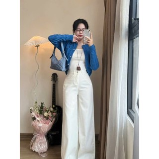 Quần Dài Jeans Nữ Ống Rộng Suông Trơn Basic Baggy Chất Vải Denim Bò Jean WQJ017