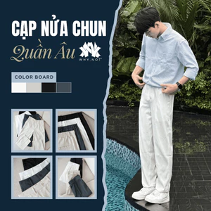 Quần Âu Nam Suông Thiết Kế Cạp Nửa Chun Đằng Sau QAR12CT