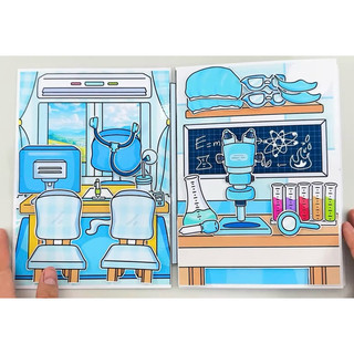 Đồ chơi bóc dán Bệnh Viện Gacha - Tập làm bác sĩ, y tá - Búp bê giấy