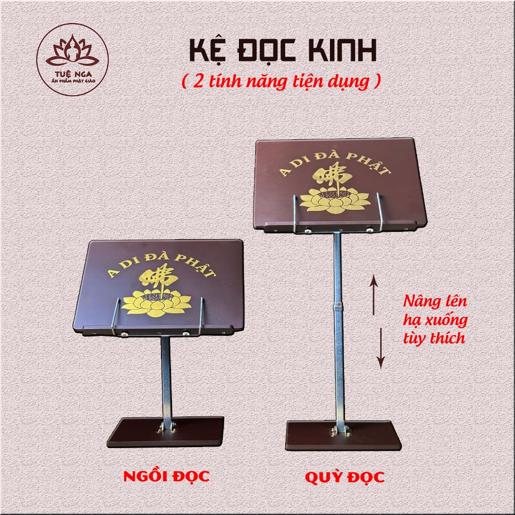 Ảnh Bộ Tọa Cụ, Kệ Đọc 2 Chức Năng, Có Thể Điều Chỉnh Độ Cao, Sơn Bóng Mờ, Hạn Chế Bị Trầy Xước - Tuệ Nga 1