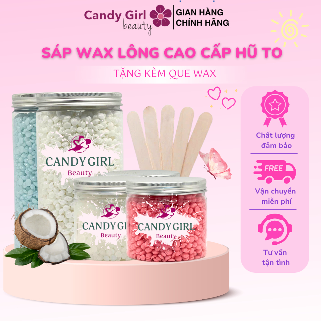 Sáp Wax Lông Cao Cấp Premier Siêu Bám Lông Hũ To CANDY GIRL BEAUTY toàn ...
