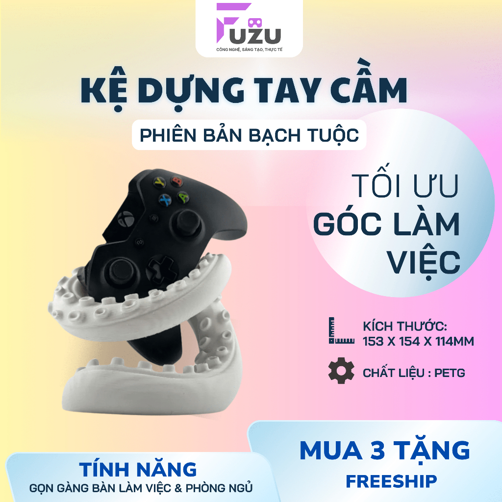 Kệ để tay cầm PS5/Xbox Fuzu, họa tiết xúc tu bạch tuộc