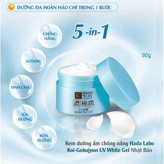 Kem dưỡng ngày Hada Labo Koi-Gokujyun UV White Gel 7 in 1 SPF 50+/PA++++90g