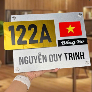 ( Nhận hỏa tốc) Bảng số nhà, bảng công ty có lá cờ cao cấp hiện đại nhiều kích thước