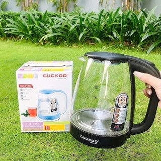 Ấm Siêu Tốc Thủy Tinh Cao Cấp 2.0 Lít CUCKDD - Bình Siêu Tốc Có Đèn Led - Tự Ngắt Khi Sôi NEW