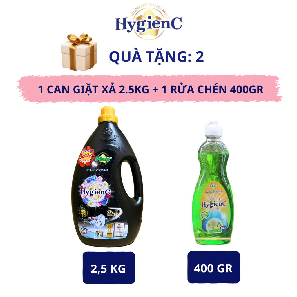 Ảnh Combo 2 Túi Nước Giặt Xả HygienC Plus 2.6Kg/Túi Hương Nước Hoa Làm Sạch Vết Bẩn 2