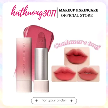 Son Thỏi 3CE Cashmere Hug Lipstick Lên Màu Chuẩn Không Khô Môi