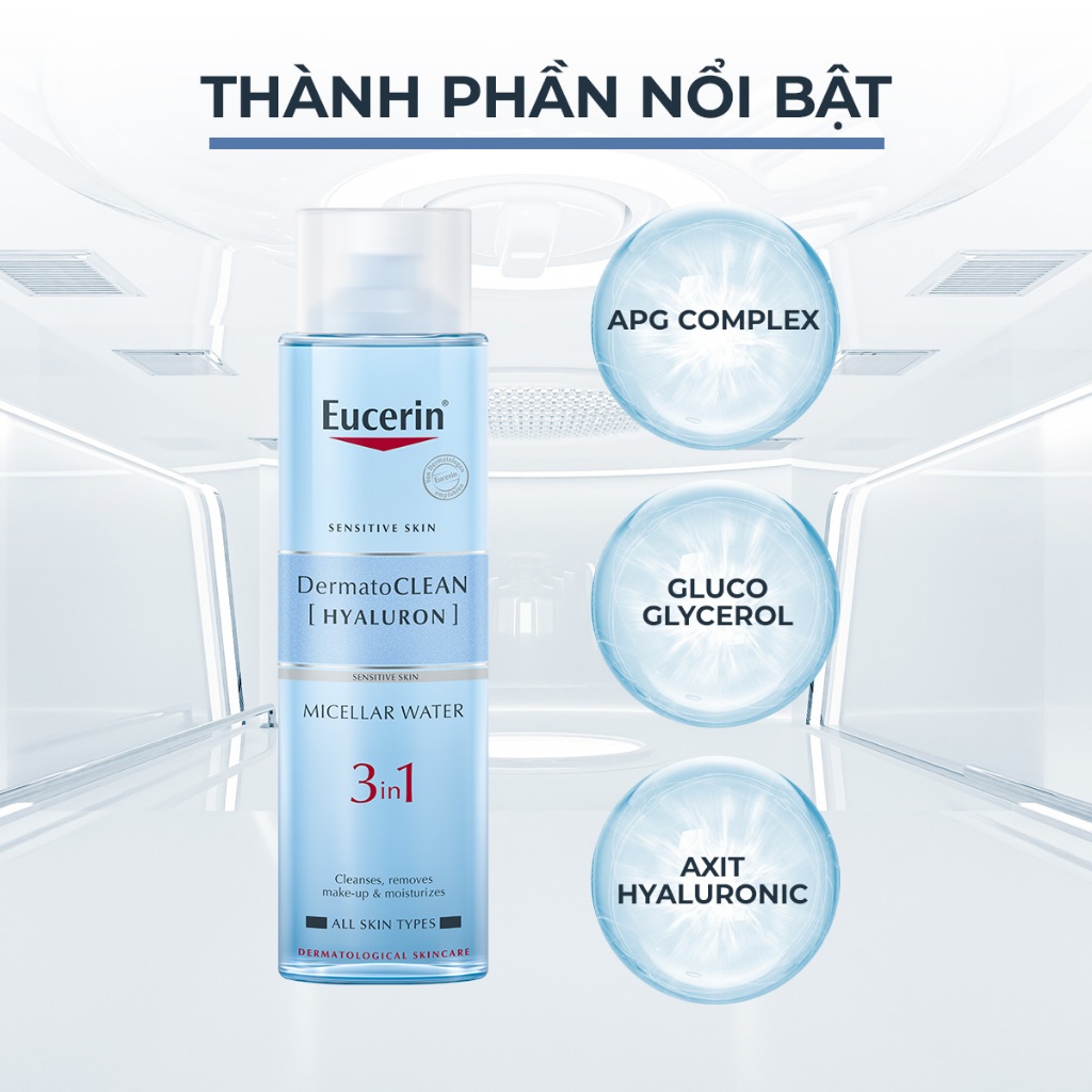 Ảnh Nước tẩy trang dịu nhẹ cho da nhạy cảm Eucerin DermatoCLEAN Micellar 400ml 4