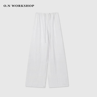𝗛𝗮̀𝗻𝗴 𝗰𝗵𝗶́𝗻𝗵 𝗵𝗮̃𝗻𝗴 Quần Linen dáng suông rút dây có lớp lót không lộ - ON workshop