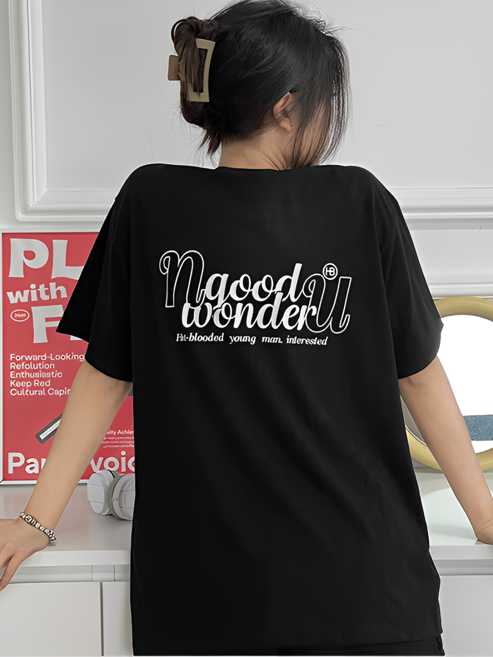 Ảnh Áo thun NELLY - GOOD WONDER 100% cotton 245gsm Premium -Tay Lỡ Form Rộng Oversize Nam Nữ 1