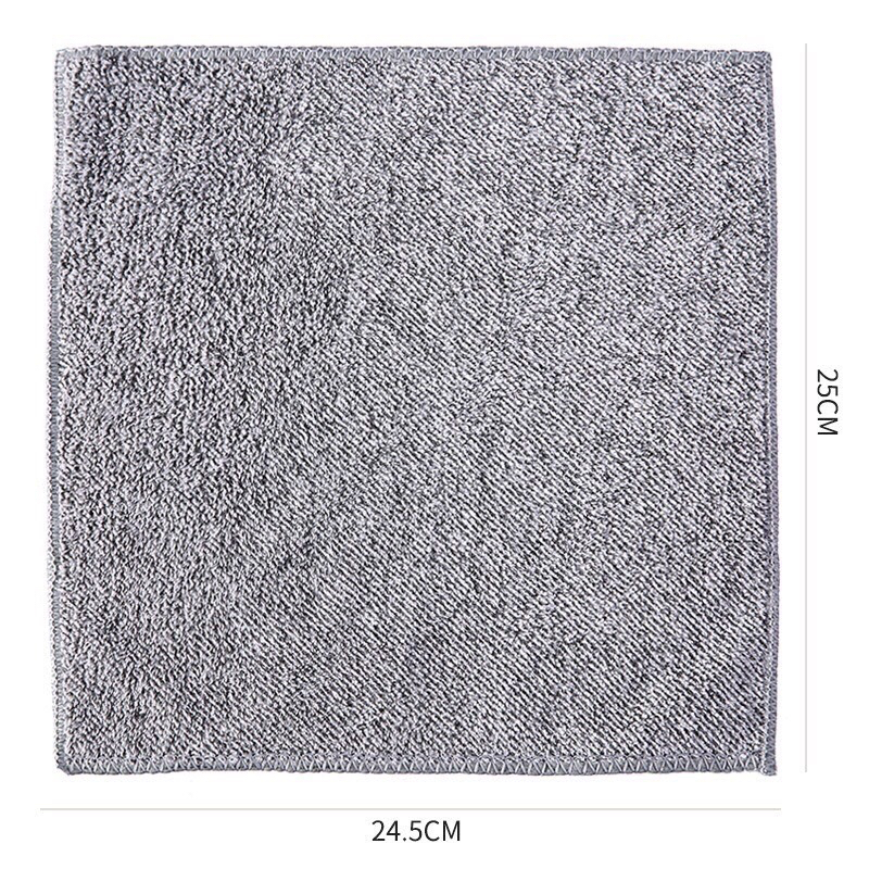 Set 10 Khăn Lau Bếp,Lau Bàn Đa Năng Vuông 25x25 chất liệu sợi than tre mềm mịn, thấm hút tốt