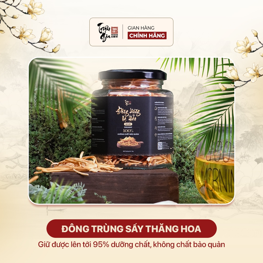 Ảnh Đông trùng hạ thảo tự nhiên sấy thăng hoa Triệu Gia tăng cường sức khỏe cải thiện lão hóa sợi gãy 3