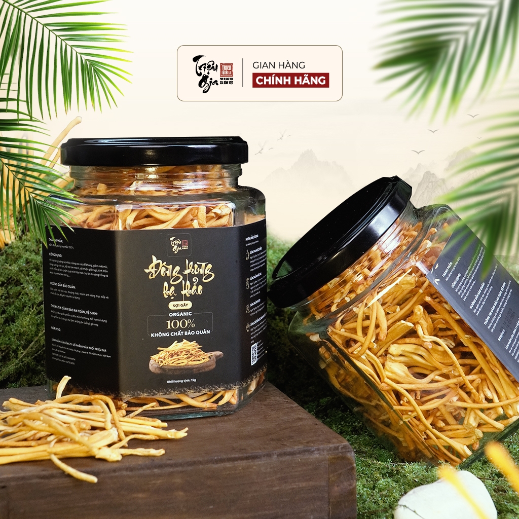 Ảnh Đông trùng hạ thảo tự nhiên sấy thăng hoa Triệu Gia tăng cường sức khỏe cải thiện lão hóa sợi gãy 4