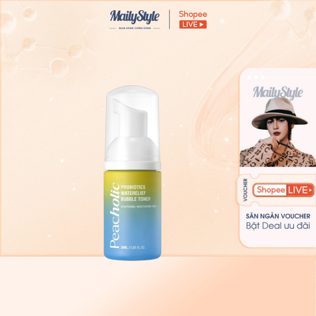 H13_ Toner lợi khuẩn BHA 1% Peacholic (bao bì mới) [SIZE MINI]