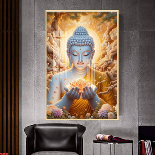 [TRANH PHẬT GIÁO] Tranh Treo Tường Phòng Thờ Phật Thích Ca, Phật A Di Đà,... - Tranh Laminate Tráng Gương Bo Viền