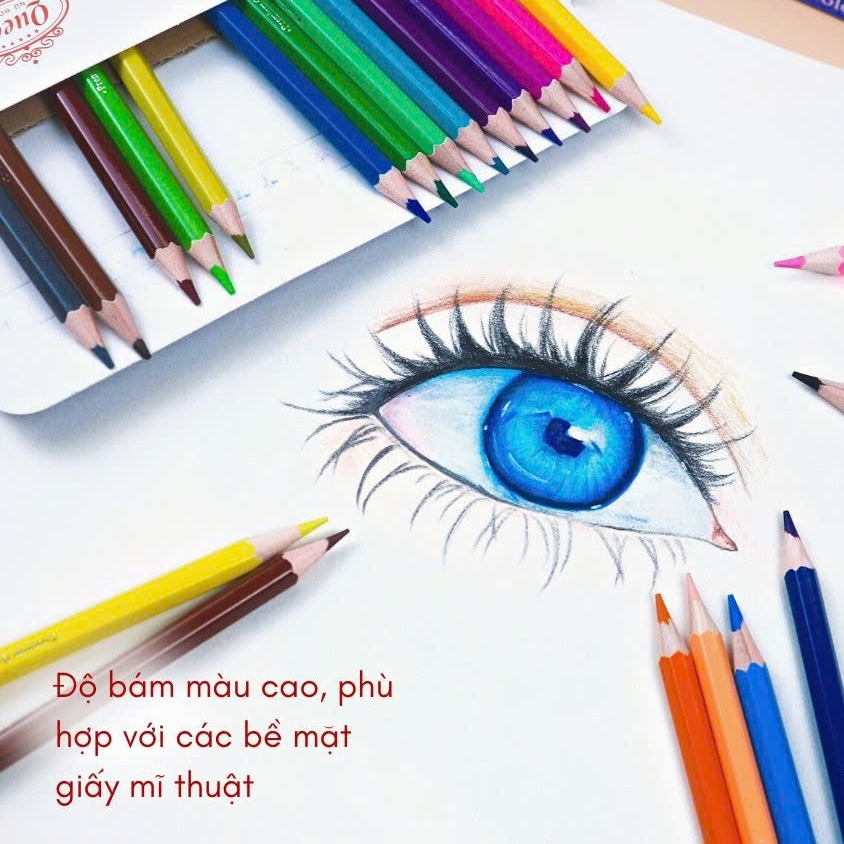 Ảnh Bút chì màu Queen - 12/18/24 màu CP-H12/CP-H18/CP-H24 2