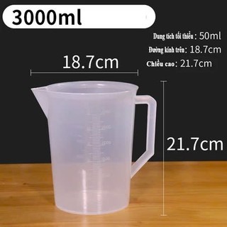 Ca Đong Định Lượng Nhựa Có Nắp - Dung Tích Lớn (2000ml - 3500ml - 5000ml)