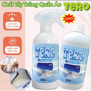 Dung Dịch Tẩy Trắng Tẩy Mốc Quần Áo TERO Chính Hãng 500ml Công Nghệ Sinh Học An Toàn Da Tay, Không Phai Màu Vải