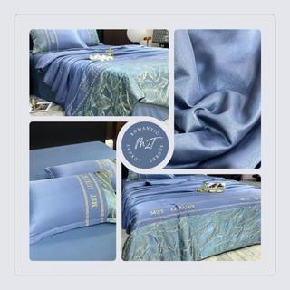 Bộ chăn ga gối M2T BEDDING LUXURY sang trọng - ga trải giường, 2 vỏ gối nằm,1 chăn chần bông hè mỏng