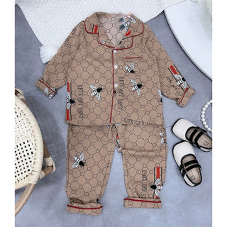 [ 8KG - 34KG ] Bộ Đồ Ngủ Pijama Dài Tay Cho Bé Chất Vải Lụa Mango Mềm Mịn, Mát_BM42