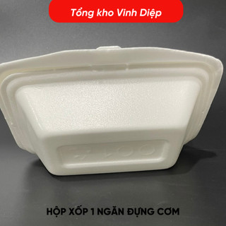 Combo 145~150 hộp xốp chữ nhật không ngăn/ 1 ngăn lớn đựng cơm, bún, bánh tráng trộn, đồ ăn