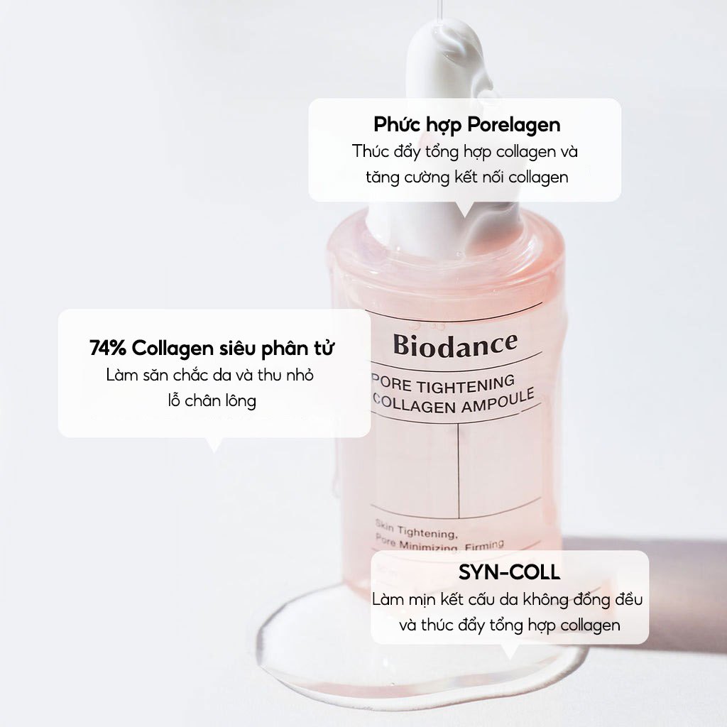 Ảnh BIODANCE Tinh chất Collagen Thu Nhỏ Lỗ Chân Lông Cải Thiện Độ Đàn Hồi Da Pore Tightening Collagen Ampoule 50ml 2