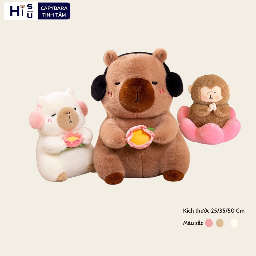 Gấu Bông Capybara Tịnh Tâm Capyabra Hoa Sen Cho Fan Chữa Lành Giảm ...