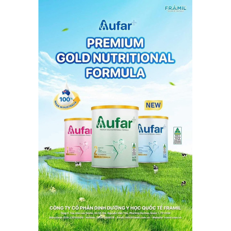 {Chính hãng } Sữa Aufar Úc đủ số 1,2,3 cho bé nhập khẩu nguyên lon