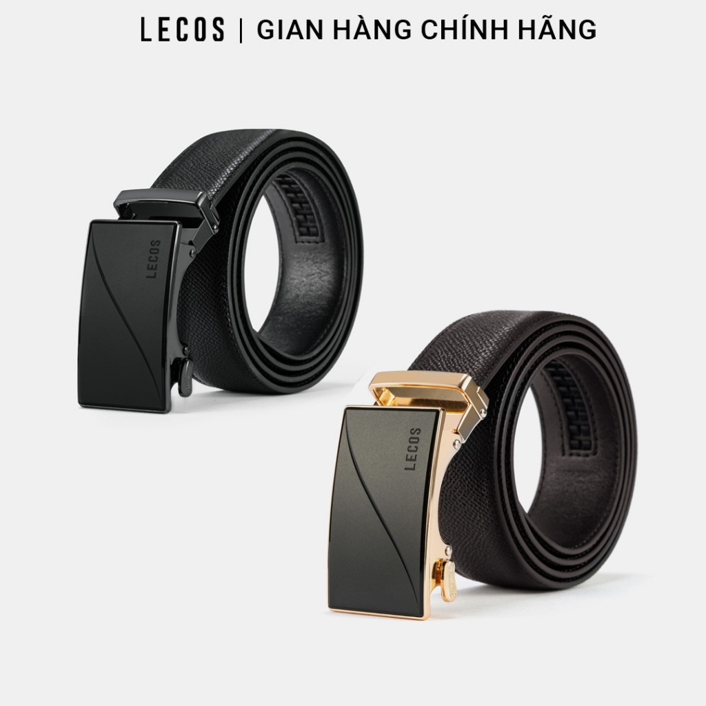 [Deal Trên Live - Giảm 20%] Thắt Lưng Nam LECOS LD13 Da Thật May Viền Chống Bong Tróc Gãy Gập