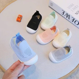 Giày tập đi chống trượt, giày bún vải lưới đế cao su cho bé trai bé gái 0-3 tuổi ShinHome