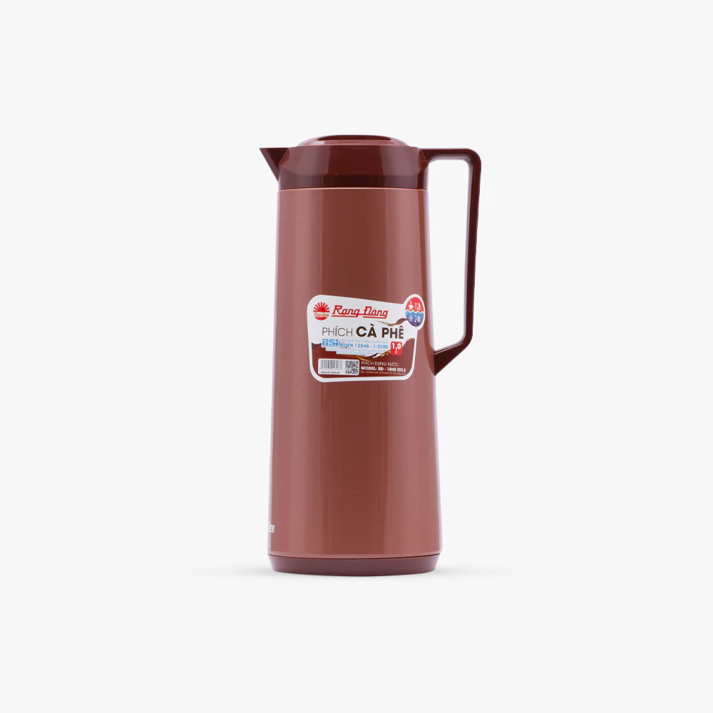Phích Cà Phê Rạng Đông 1040 ST3.E 1L – Bình Thủy Giữ Nhiệt 24h, Phù Hợp Đựng Nước, Pha Trà, Cà Phê, Giữ Nhiệt Nóng Lạnh