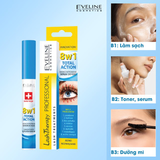 Dưỡng mi Eveline 8 trong 1 Total Action Lash Therapy giúp mi dài và dày hơn 10ml