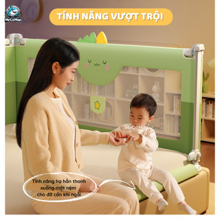 Thanh Chắn Giường Cho Bé Pakey S1 Mẫu Mới Cải Tiến Chiều Cao 105cm, Nâng Hạ 100% - 1 Thanh Chắn 1 Mặt