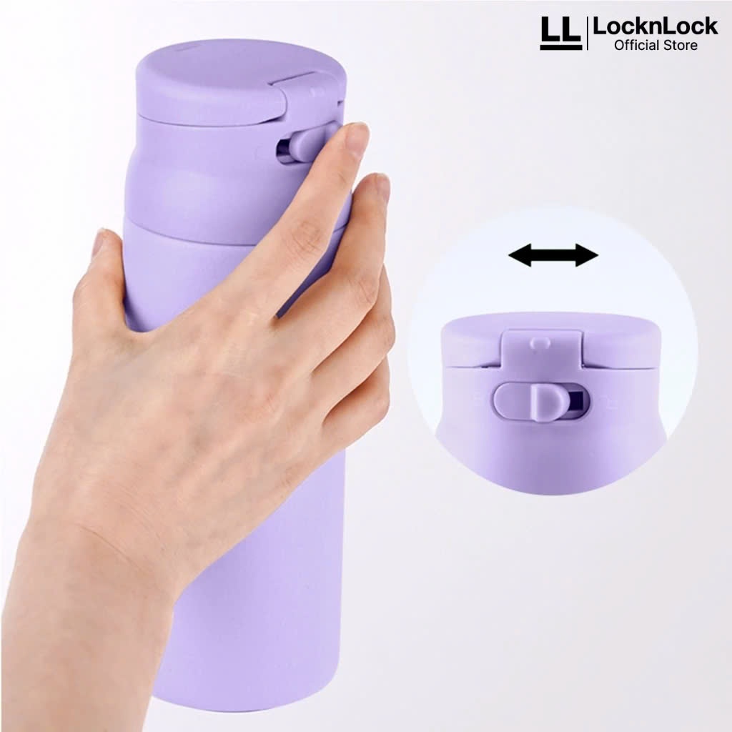 Bình Giữ Nhiệt LocknLock Wanna Be One LHC3258 Dung Tích 350ml, 2 Màu, Kèm Ống Hút, Mở Nắp 1 Chạm - K-MALL