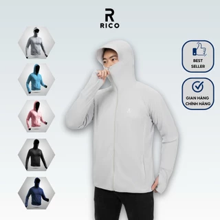 Áo chống nắng 2 lớp UPF 50+ chống tia UV nam nữ khoá kéo cổ cao M08 Rico