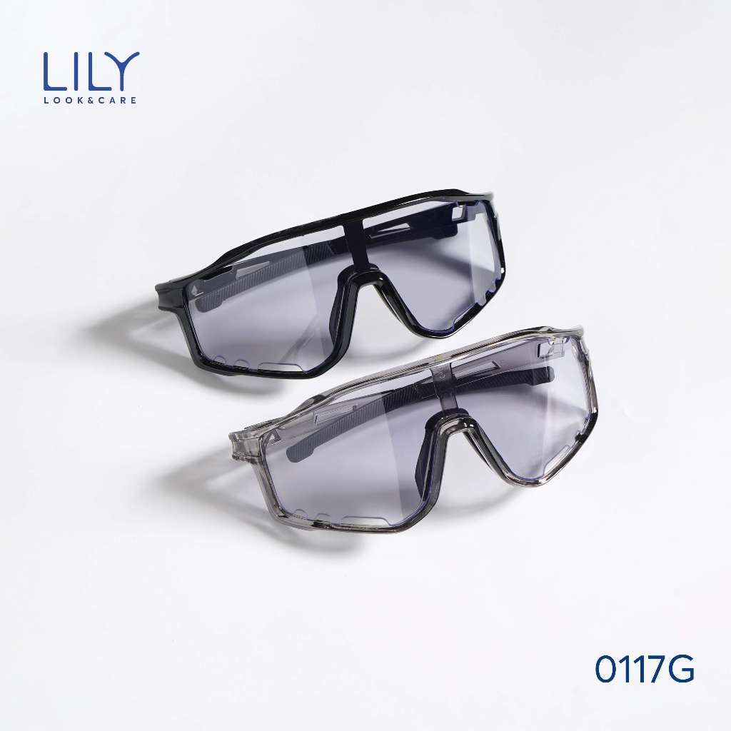 Ảnh Kính mắt đổi màu ghi LILYEYEWEAR chống UV400 chống bụi đa năng bảo vệ mắt thích hợp đi đường và hoạt động thể thao 0117G 3