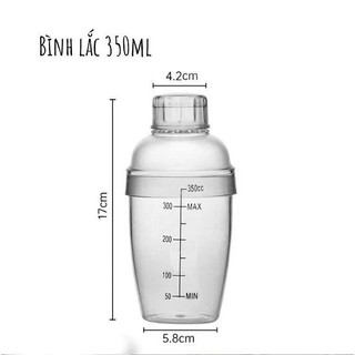 Bình Lắc Shaker Pha Chế Nhựa Trong Suốt (350ml - 530ml - 700ml - 1000ml) - Tiện Lợi, Dễ Sử Dụng