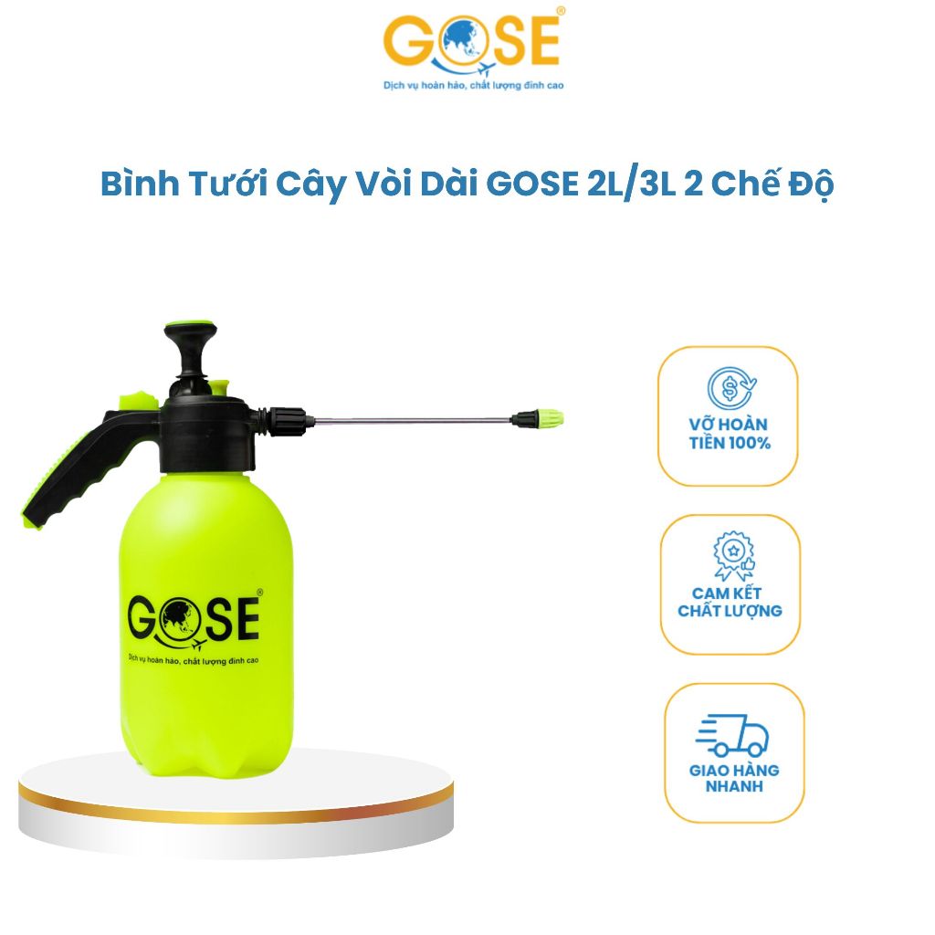 Ảnh Bình tưới cây GOSE cao cấp 2 chế độ phun sương phun nước làm vườn tiện lợi 1