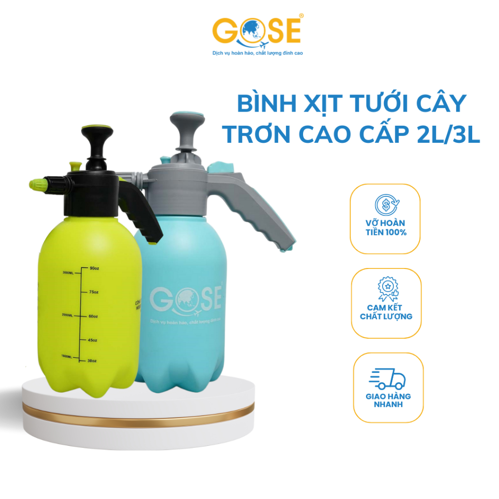 Ảnh Bình nước tưới cây cảnh 2L/3L GOSE bình phun sương đồ làm vườn cao cấp siêu bền 1