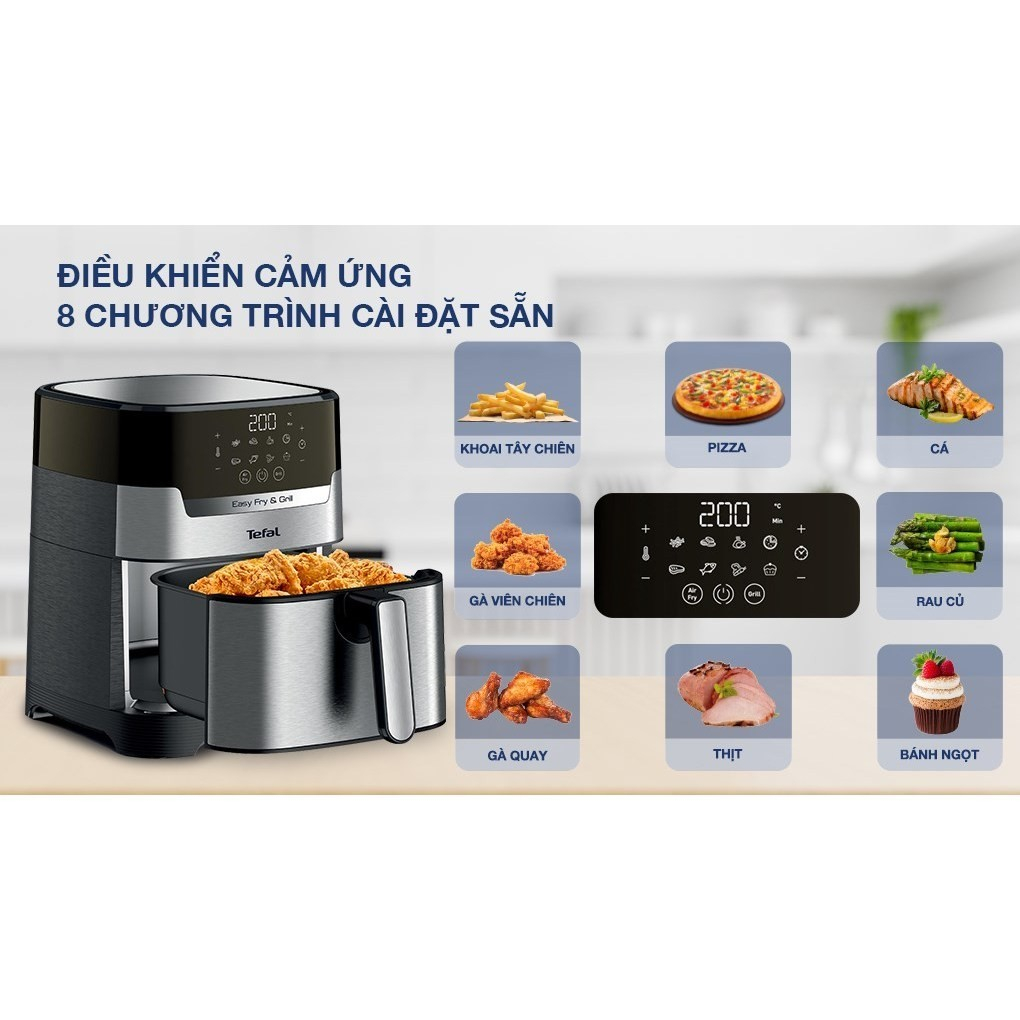 Nồi chiên không dầu Tefal EY505D15 - Dung tích 4.2 Lít - Bảo hành chính hãng 24 tháng [Hỏa Tốc HCM]