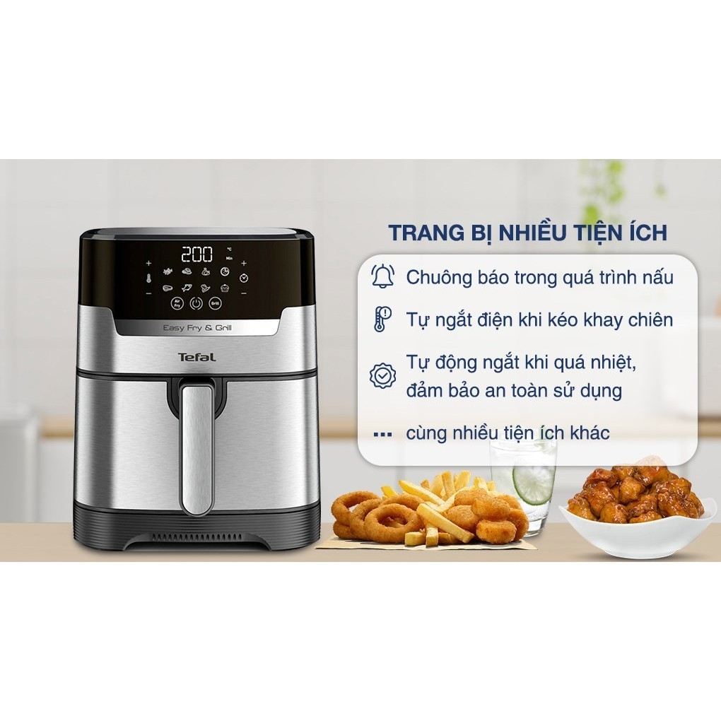 Nồi chiên không dầu Tefal EY505D15 - Dung tích 4.2 Lít - Bảo hành chính hãng 24 tháng [Hỏa Tốc HCM]