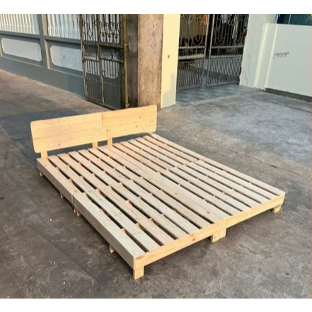 Giường Pallet gỗ thông, giường ngủ gỗ tự nhiên có chân giường cao 20, 30cm kt 1m2-1m8x2m HOMDECOR