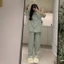 Bộ Pijama Cho Nữ cổ sen CỘC DÀI dễ thương nhiều màu, Đồ bộ mặc nhà pyjama quần dài nữ