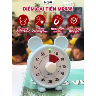 Đồng hồ Pomodoro đếm ngược Mopi quản lý thời gian hẹn giờ nấu ăn, tập thể dục, tập trung làm việc