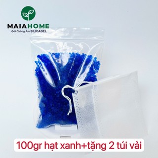 Hộp 50gram Và Túi 100gram Hạt Hút Ẩm Xanh Chỉ Thị Màu, Chống Ẩm Cho Máy Ảnh Chuyên Dụng