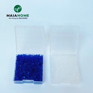 Hộp 50gram Và Túi 100gram Hạt Hút Ẩm Xanh Chỉ Thị Màu, Chống Ẩm Cho Máy Ảnh Chuyên Dụng