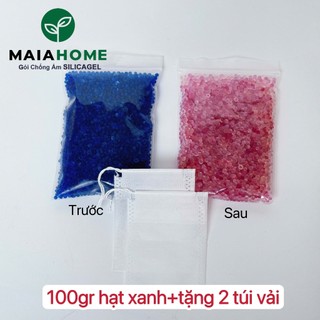Hộp 50gram Và Túi 100gram Hạt Hút Ẩm Xanh Chỉ Thị Màu, Chống Ẩm Cho Máy Ảnh Chuyên Dụng