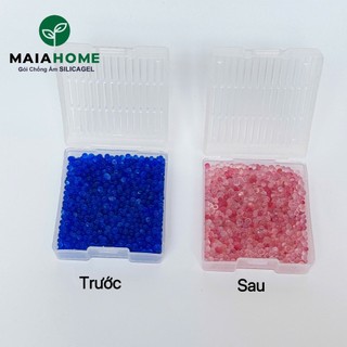 Hộp 50gram Và Túi 100gram Hạt Hút Ẩm Xanh Chỉ Thị Màu, Chống Ẩm Cho Máy Ảnh Chuyên Dụng