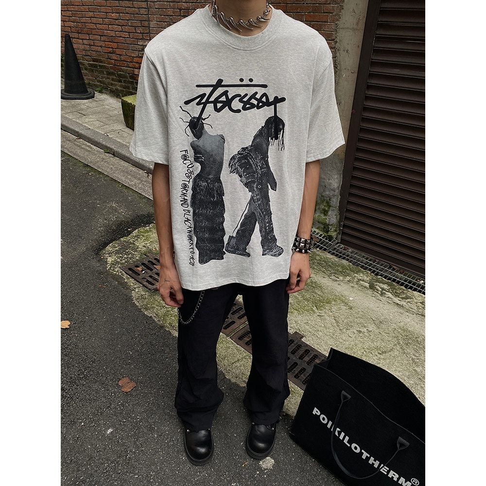 Áo Thun REDLABEL "STUSSY" Tshirt, Áo Phông Nam Nữ Form Rộng Tay Lỡ Cao Cấp Cá Tính Chất Cotton Dày Dặn TS12