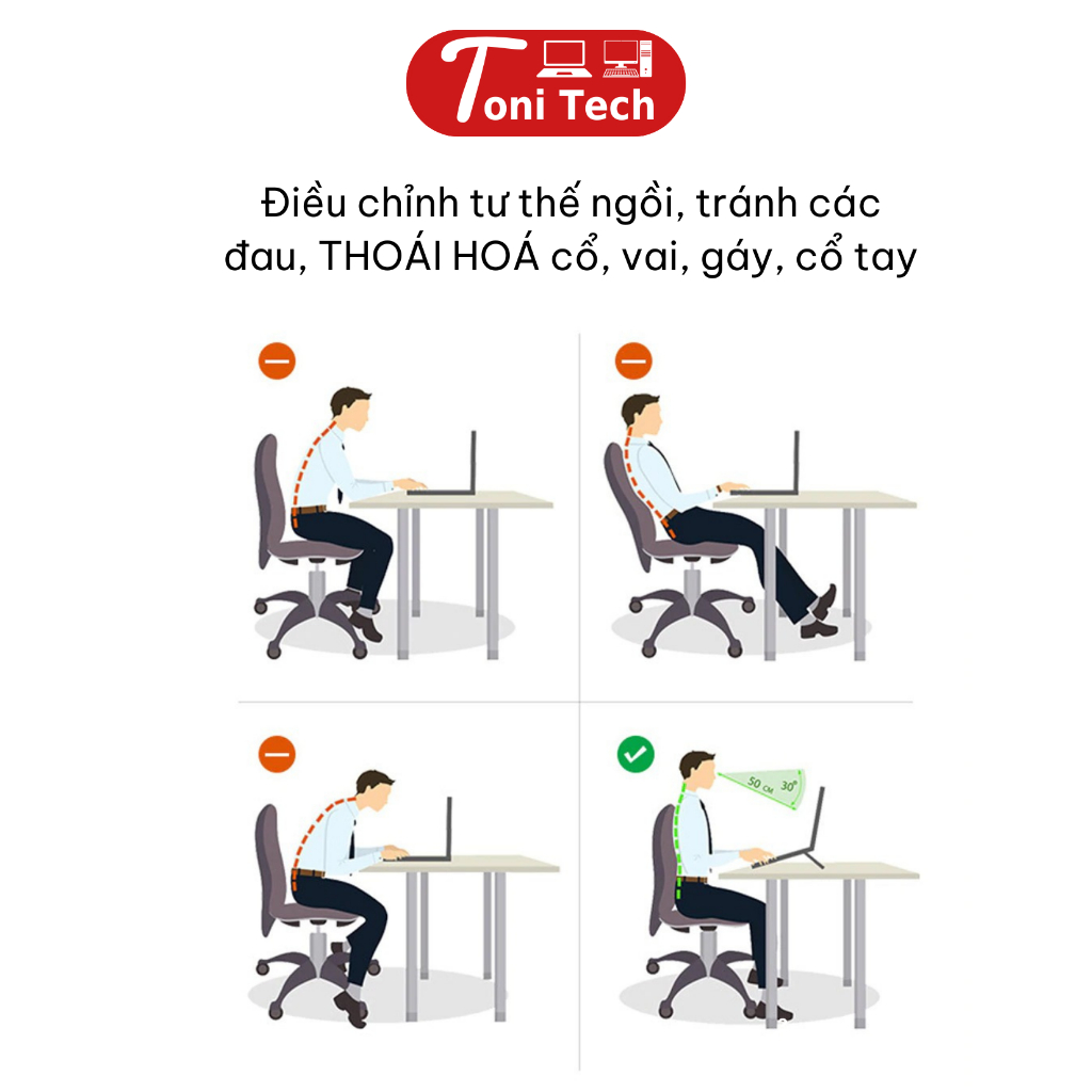 Giá đỡ Laptop, Kệ đỡ Laptop, Kệ kê Laptop, Kệ đỡ Laptop, Kê Laptop hợp kim NHÔM cao cấp, 7 cấp độ chỉnh độ cao. | BigBuy360 - bigbuy360.vn
